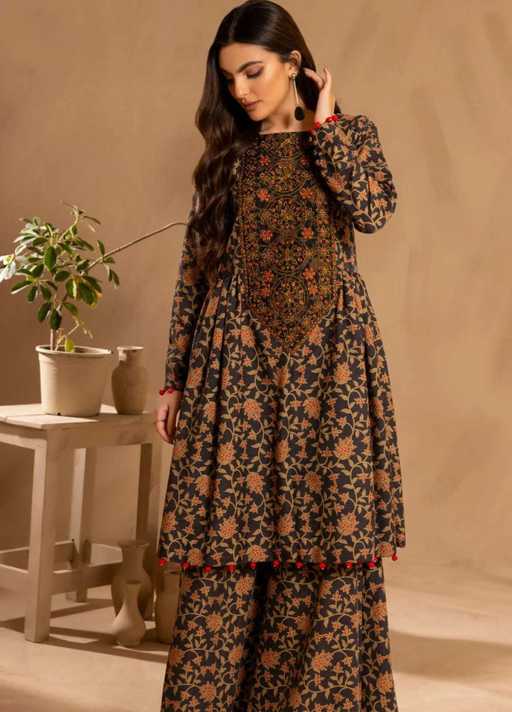 Mohagni Embroidered Slub Suits Unstitched 2 Piece BLS-23 - Winter Collection