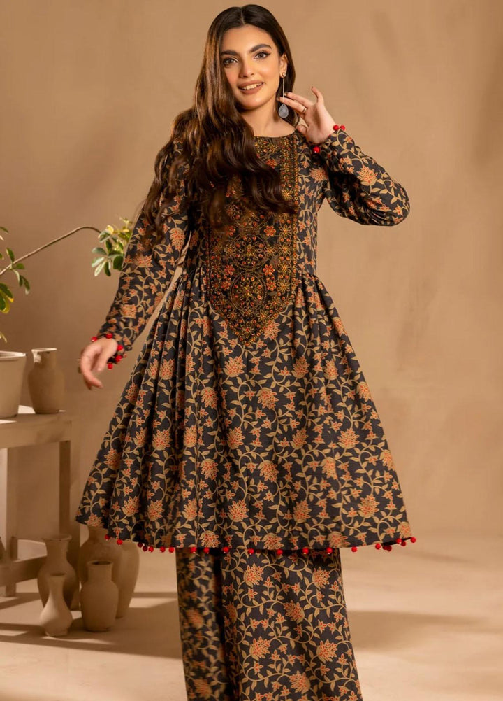 Mohagni Embroidered Slub Suits Unstitched 2 Piece BLS-23 - Winter Collection