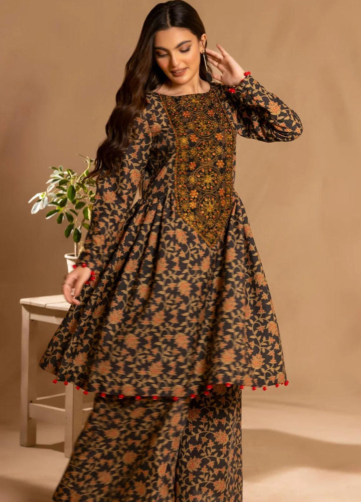 Mohagni Embroidered Slub Suits Unstitched 2 Piece BLS-23 - Winter Collection