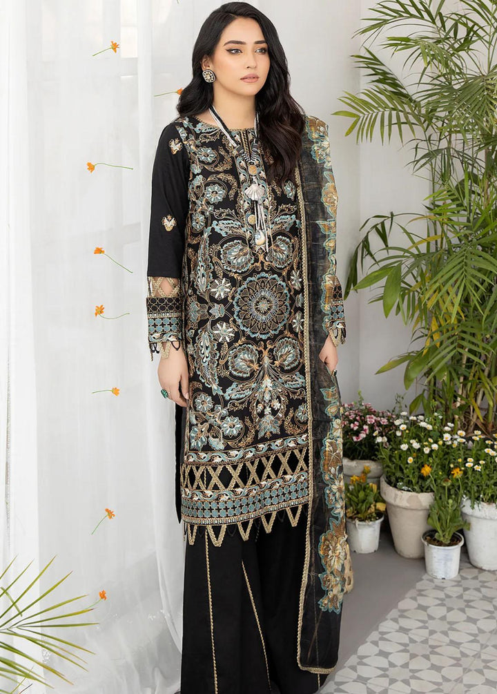 Mohagni Embroidered Lawn Suits Unstitched 3 Piece BM-08 - Festive Collection