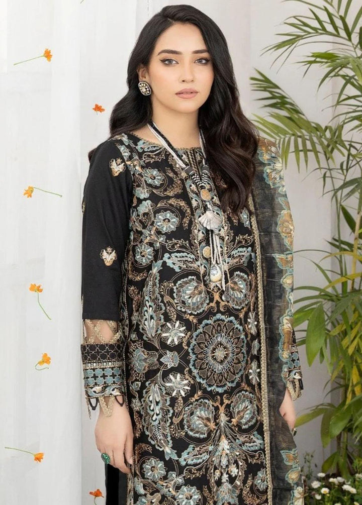 Mohagni Embroidered Lawn Suits Unstitched 3 Piece BM-08 - Festive Collection