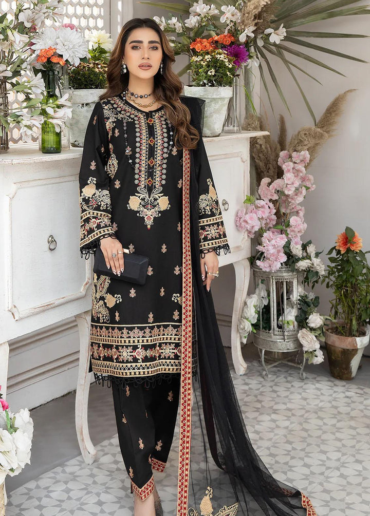 Mohagni Embroidered Lawn Suits Unstitched 3 Piece AM-05 - Summer Collection
