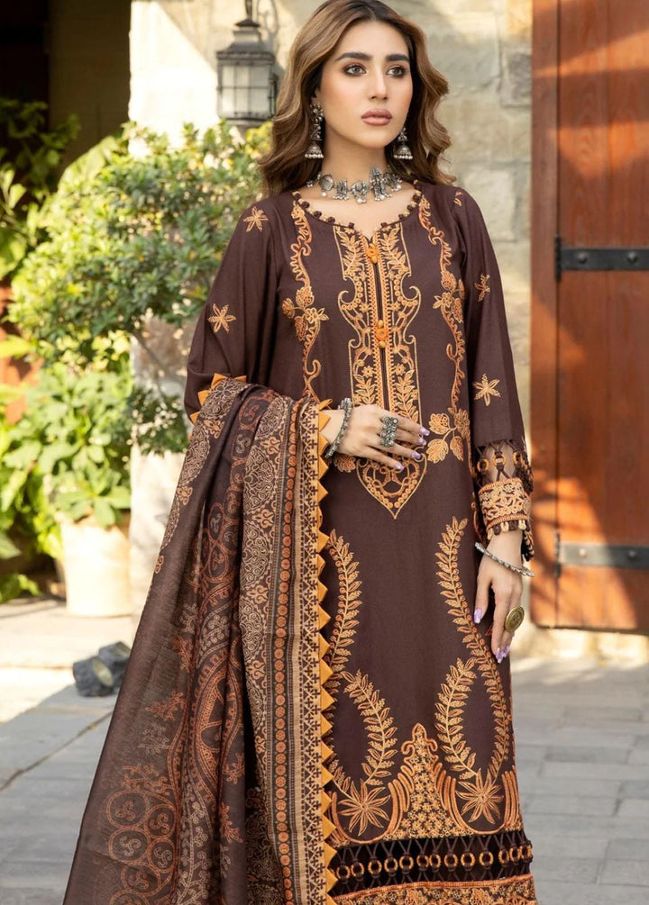 Mohagni Embroidered Dhanak Suits Unstitched 3 Piece MDP-01 - Festive Collection