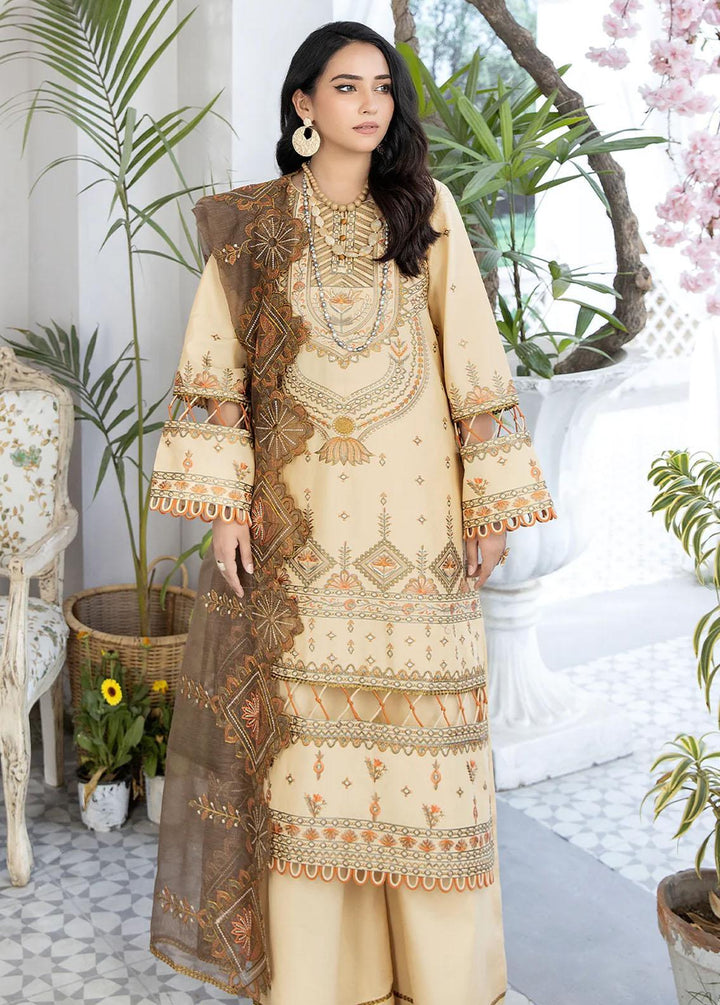 Mohagni Embroidered Lawn Suits Unstitched 3 Piece AM-12 - Summer Collection