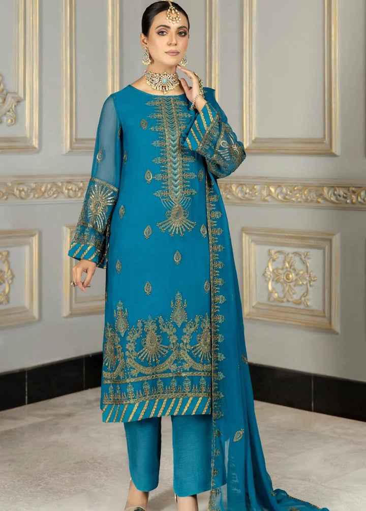 Mohagni Embroidered Chiffon Suits Unstitched 3 Piece MEC-20 - Festive Collection
