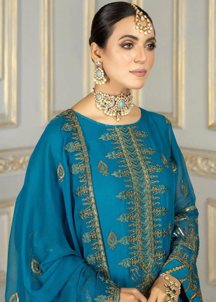 Mohagni Embroidered Chiffon Suits Unstitched 3 Piece MEC-20 - Festive Collection