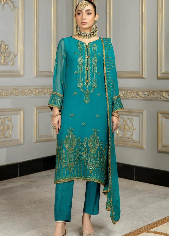 Mohagni Embroidered Chiffon Suits Unstitched 3 Piece MEC-24 - Festive Collection
