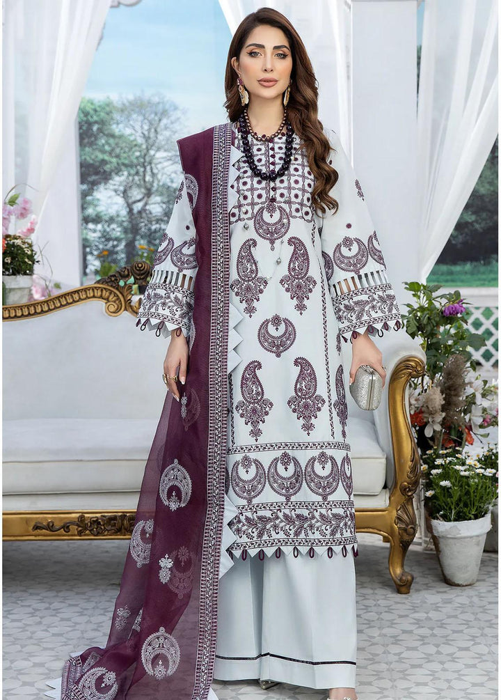 Mohagni Embroidered Lawn Suits Unstitched 3 Piece AM-16 - Summer Collection