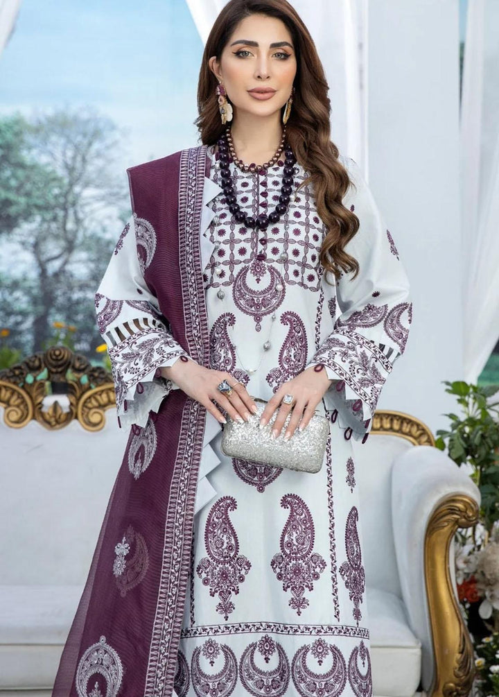 Mohagni Embroidered Lawn Suits Unstitched 3 Piece AM-16 - Summer Collection