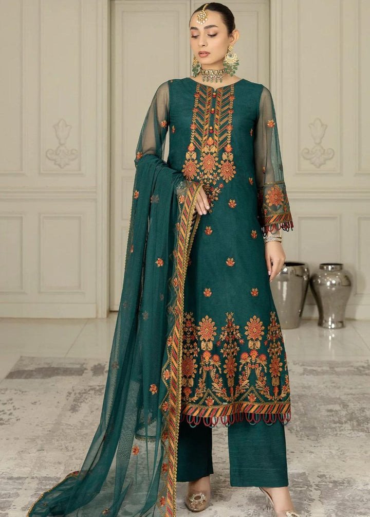 Mohagni Embroidered Net Suits Unstitched 3 Piece MEC-26 - Festive Collection