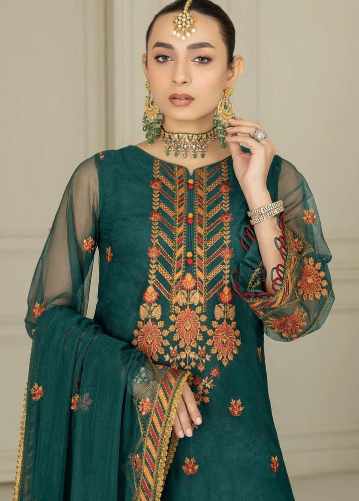 Mohagni Embroidered Net Suits Unstitched 3 Piece MEC-26 - Festive Collection