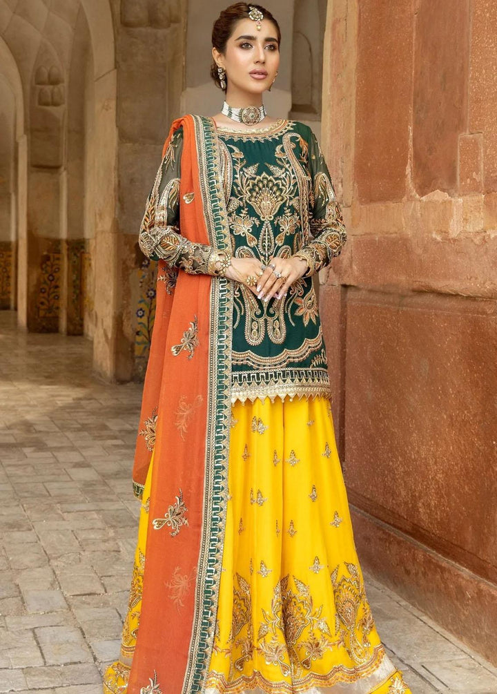 Mohagni Embroidered Chiffon Suits Unstitched 3 Piece MGM-02 - Festive Collection