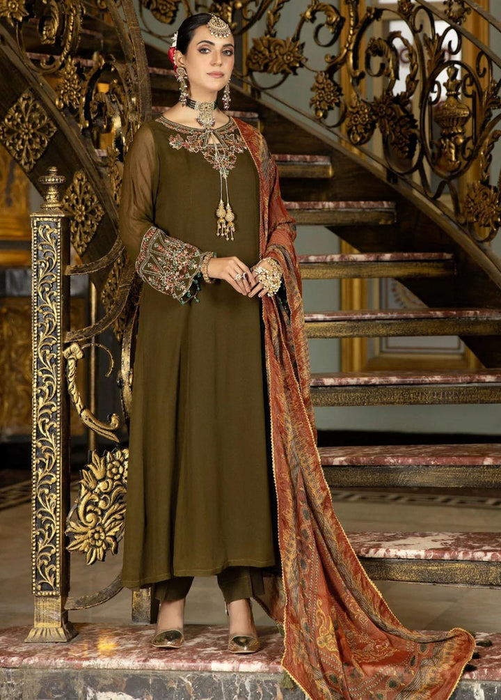 Mohagni Embroidered Chiffon Suits Unstitched 3 Piece MGP-02 - Festive Collection