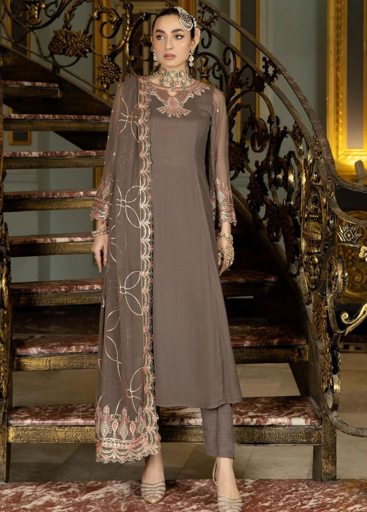 Mohagni Embroidered Chiffon Suits Unstitched 3 Piece MGP-05 - Festive Collection