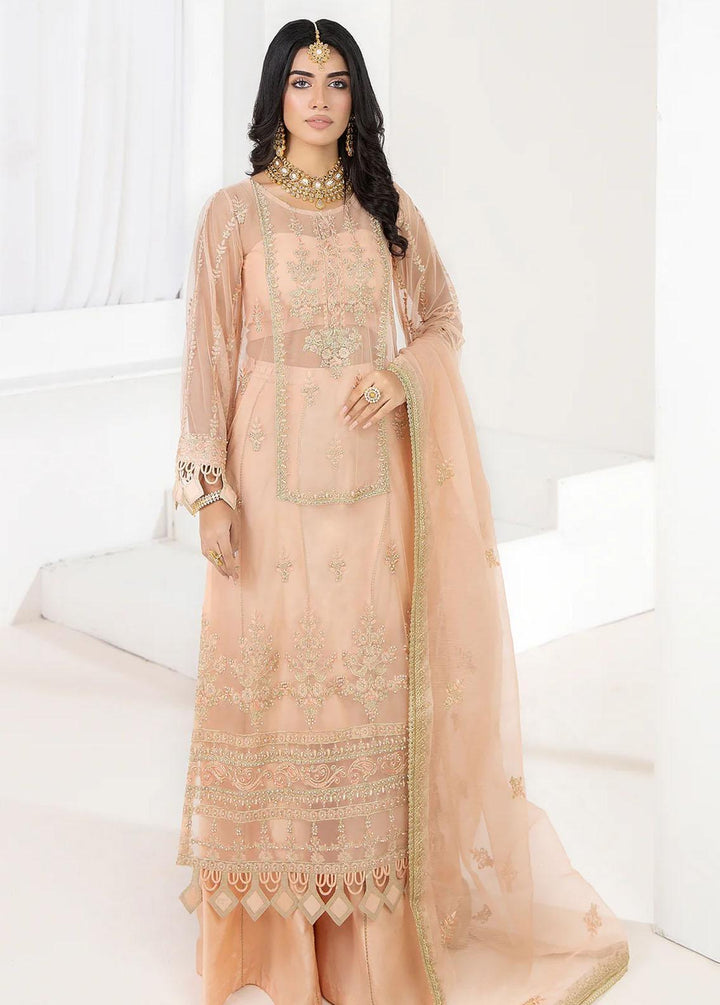 Mohagni Embroidered Net Suits Unstitched 3 Piece MGP-10 - Festive Collection
