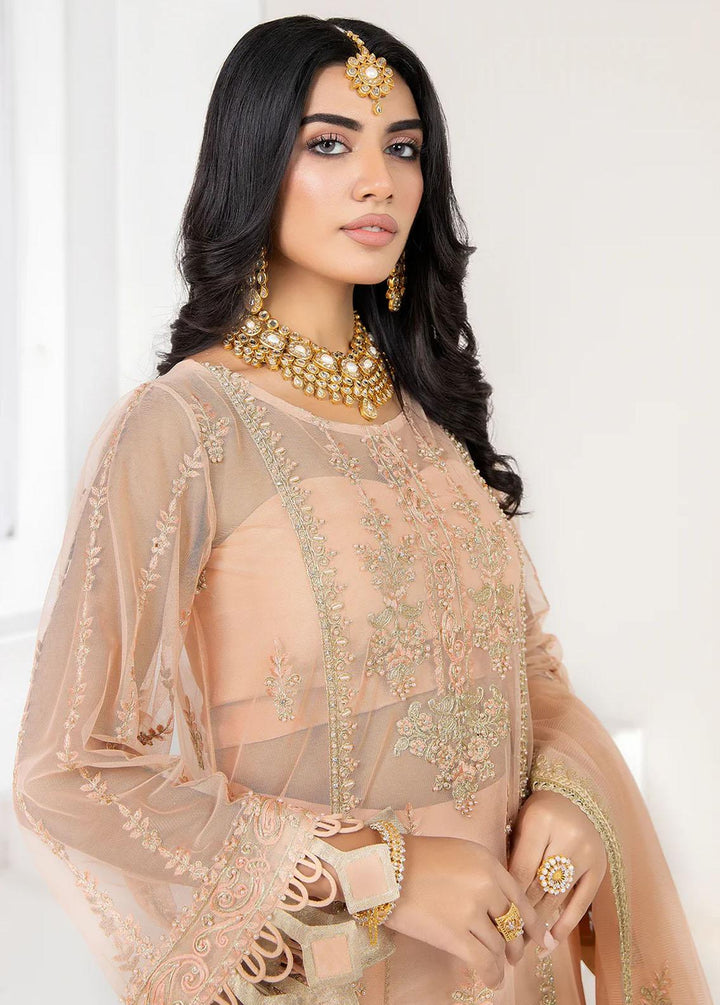 Mohagni Embroidered Net Suits Unstitched 3 Piece MGP-10 - Festive Collection