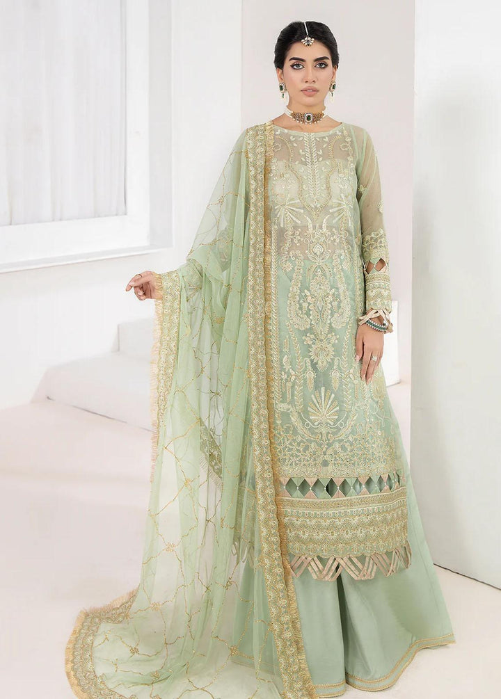 Mohagni Embroidered Net Suits Unstitched 3 Piece MGP-12 - Festive Collection