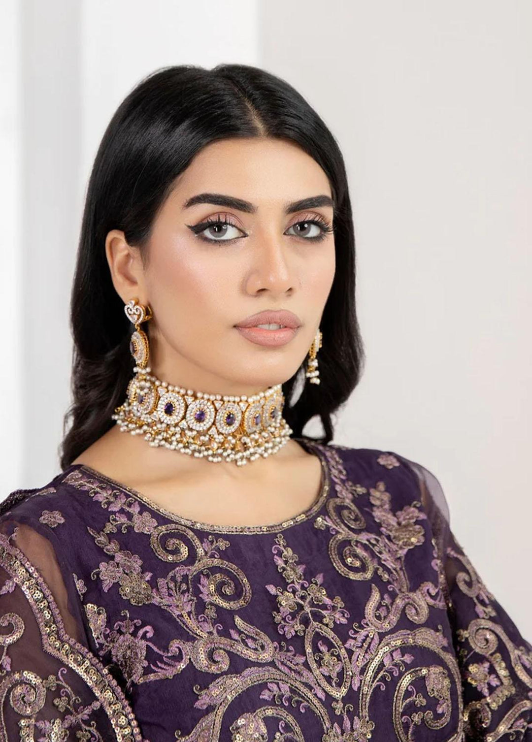 Mohagni Embroidered Organza Suits Unstitched 3 Piece MGP-14 - Festive Collection