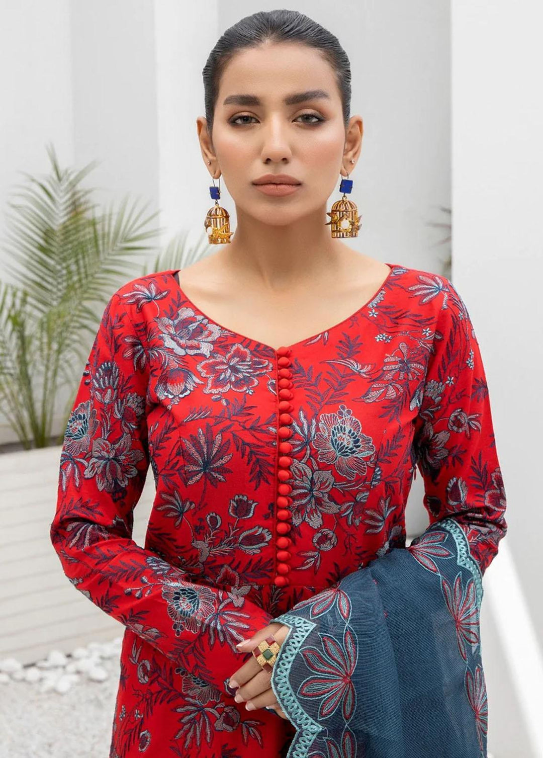 Mohagni Embroidered Lawn Suits Unstitched 3 Piece MGY-03 - Festive Collection