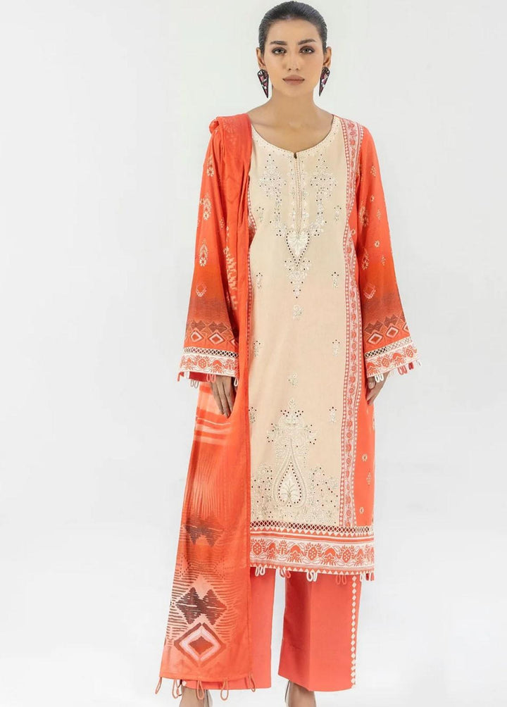 Mohagni Embroidered Lawn Suits Unstitched 2 Piece MED-04 - Luxury Collection