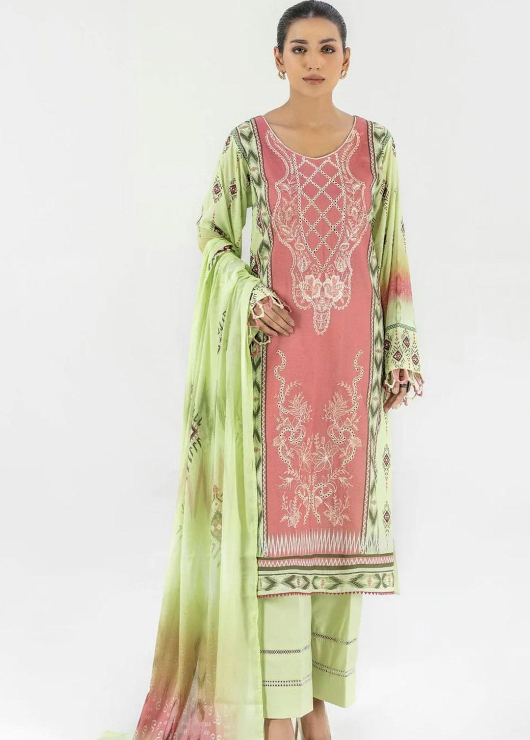 Mohagni Embroidered Lawn Suits Unstitched 2 Piece MED-07 - Luxury Collection