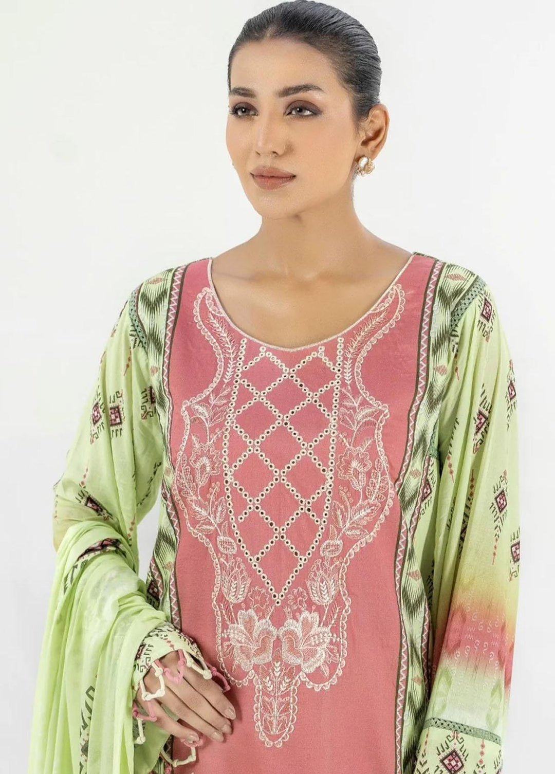 Mohagni Embroidered Lawn Suits Unstitched 2 Piece MED-07 - Luxury Collection