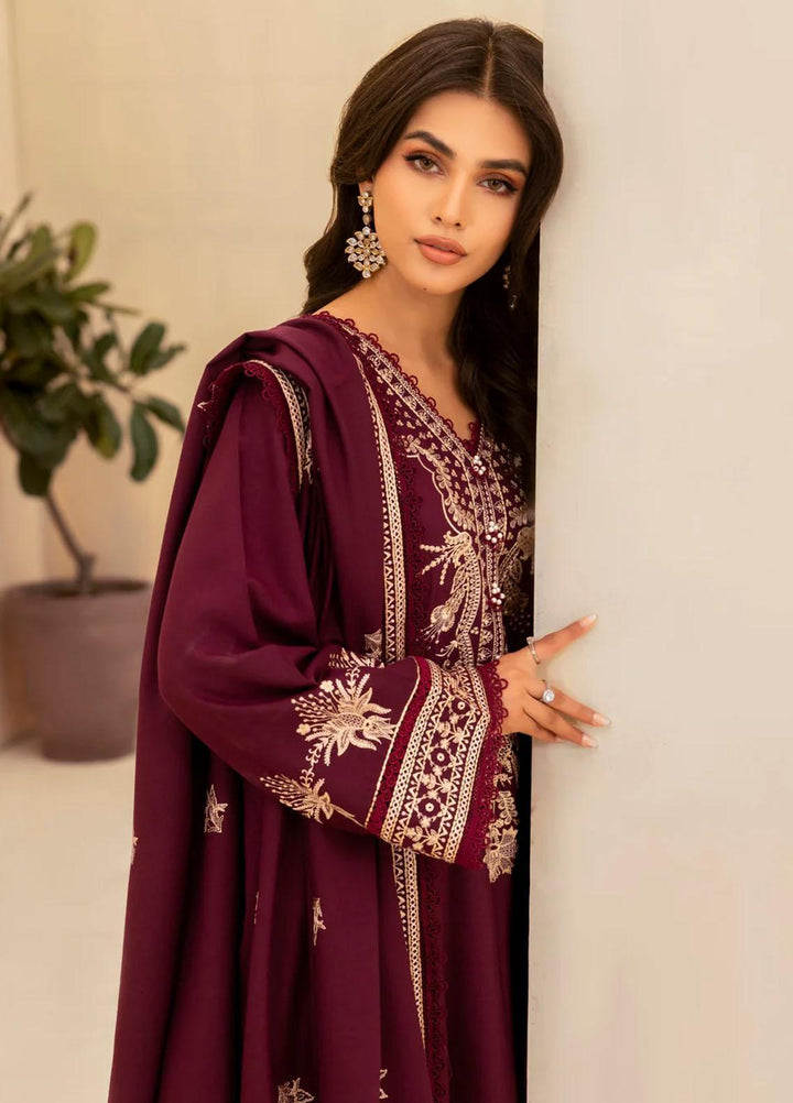 Mohagni Embroidered Dhanak Suits Unstitched 3 Piece MWS-08 - Winter Collection