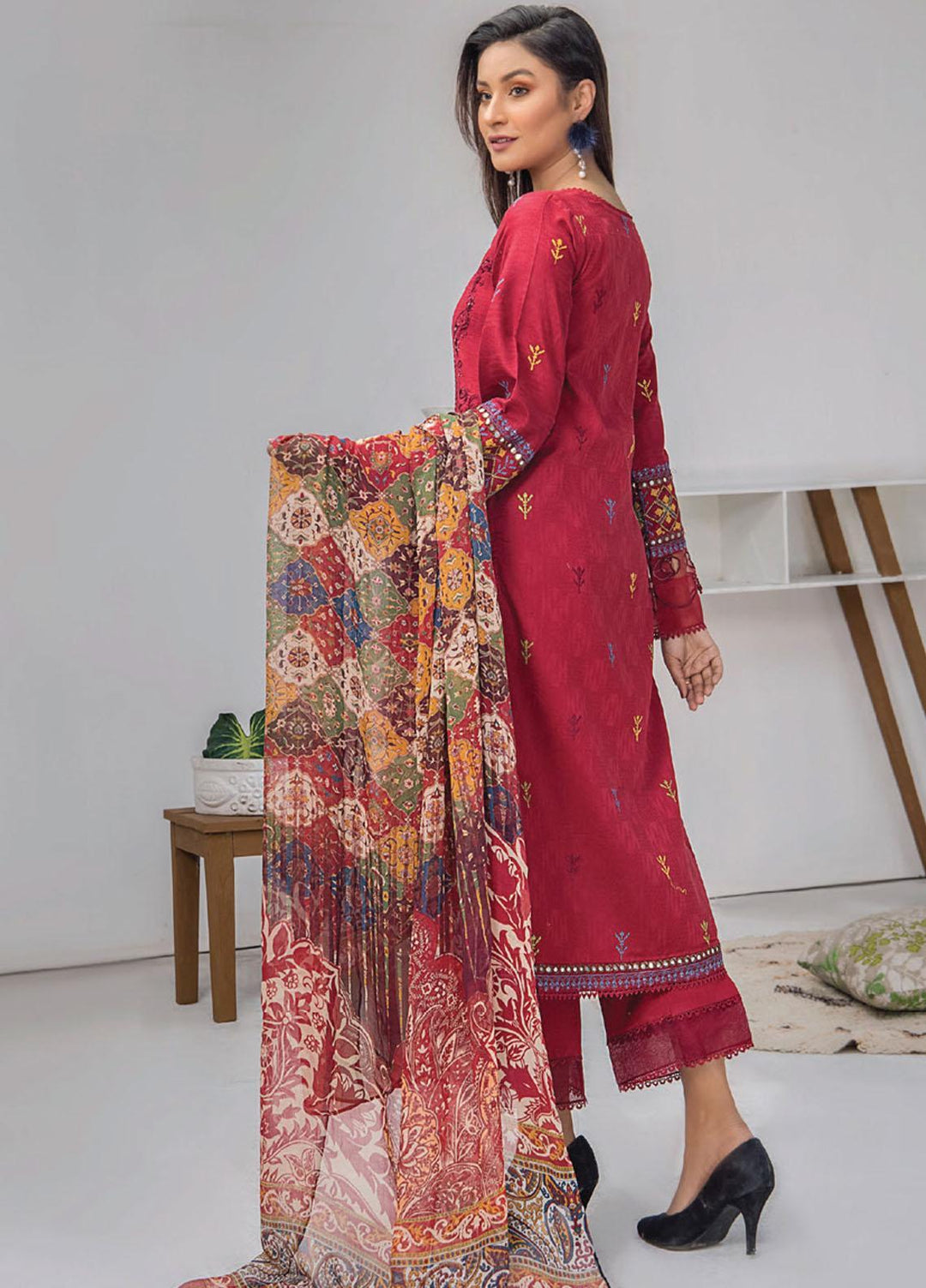 Mohini By Humdum Embroidered Lawn Suits Unstitched 3 Piece HD23M D-05 - Summer Collection