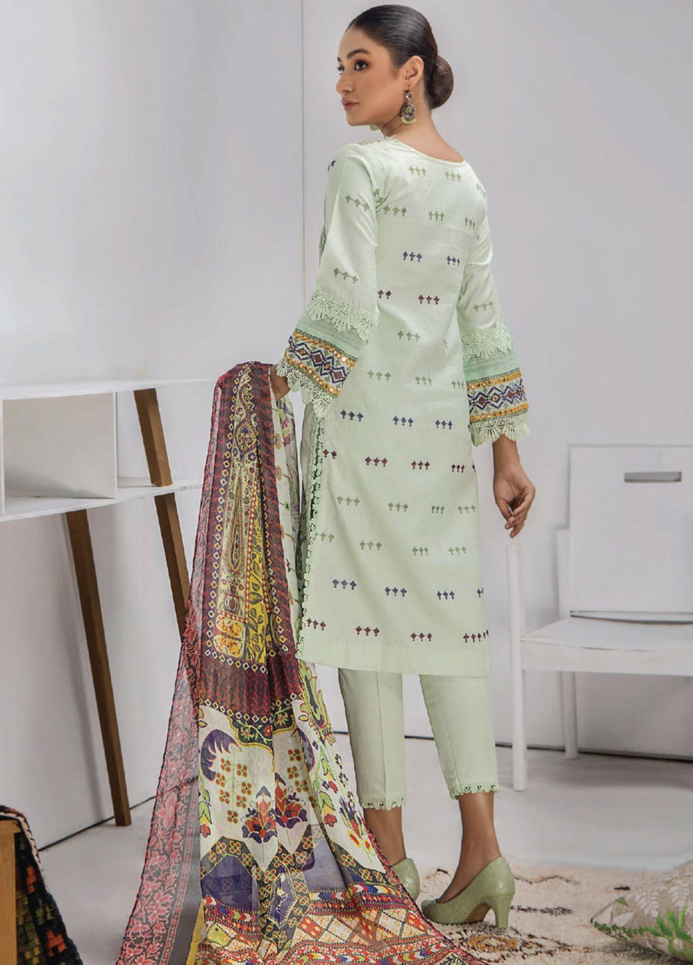 Mohini By Humdum Embroidered Lawn Suits Unstitched 3 Piece HD23M D-07 - Summer Collection