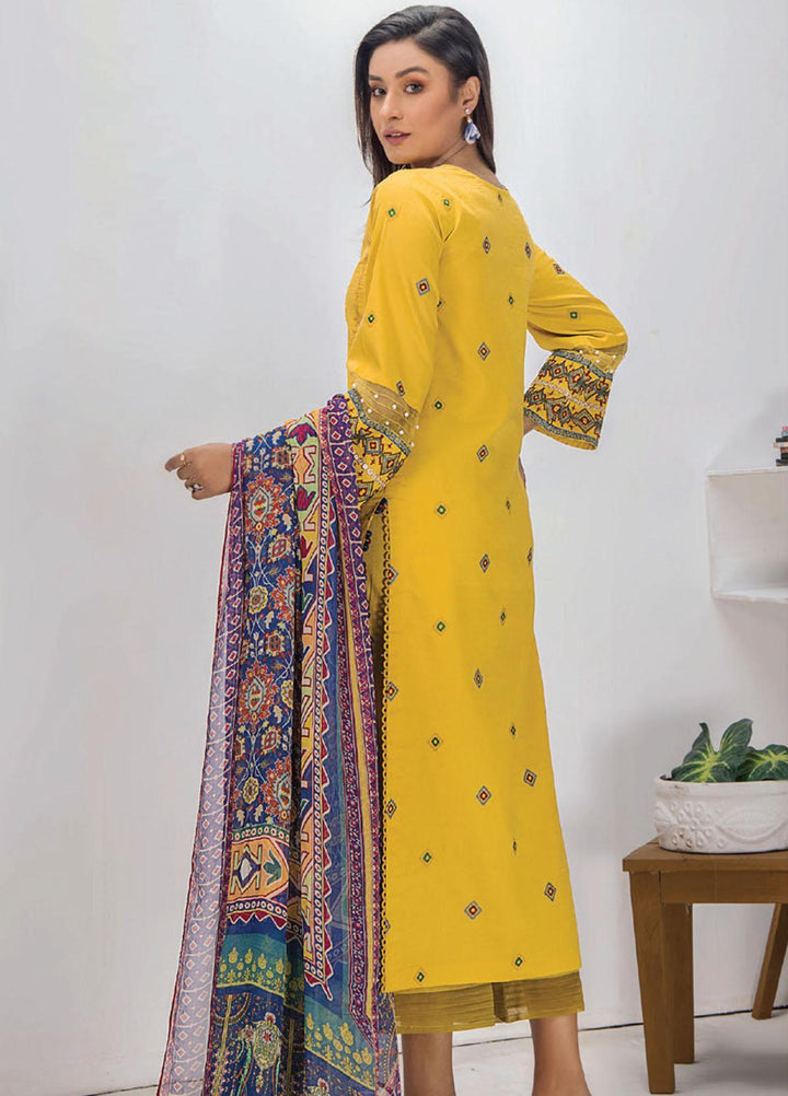 Mohini By Humdum Embroidered Lawn Suits Unstitched 3 Piece HD23M D-10 - Summer Collection