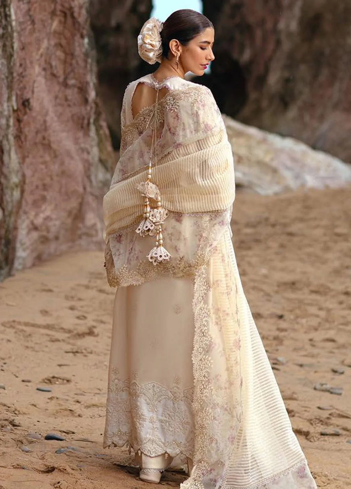 Mohsin Naveed Ranjha Embroidered Lawn Suits Unstitched 3 Piece MNR24DS MFL-012 Nara - Summer Collection