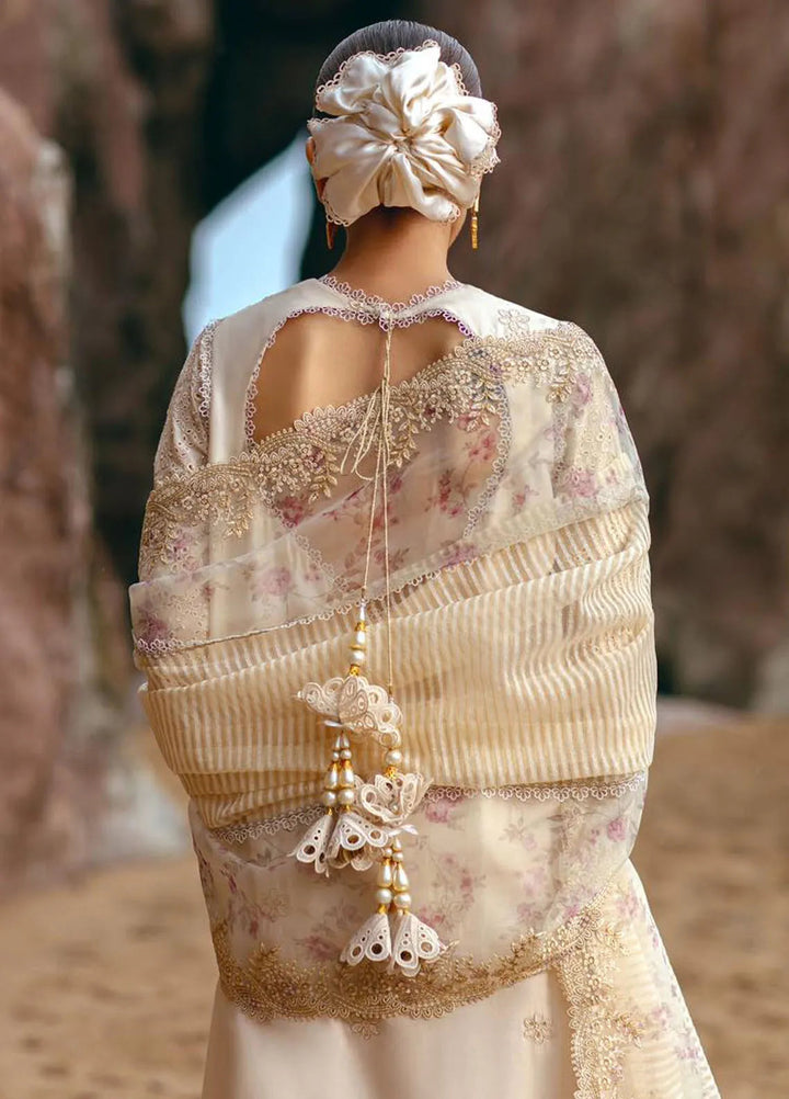 Mohsin Naveed Ranjha Embroidered Lawn Suits Unstitched 3 Piece MNR24DS MFL-012 Nara - Summer Collection