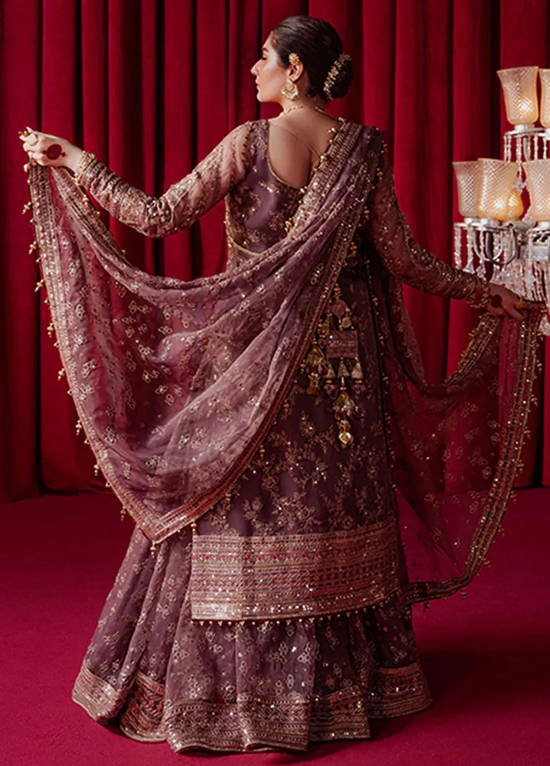 Mohsin Naveed Ranjha Embroidered Organza Suit Unstitched 4 Piece MNR24ZD Dil Nasheen - Luxury Collection