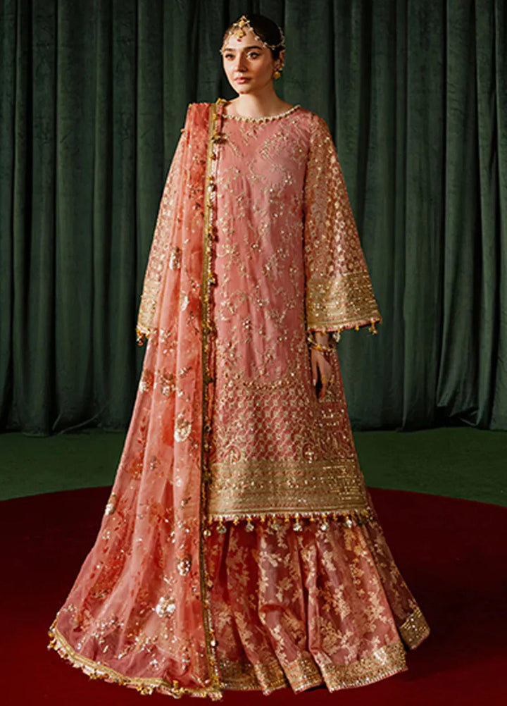 Mohsin Naveed Ranjha Embroidered Organza Suit Unstitched 4 Piece MNR24ZD Guriya Rani - Luxury Collection