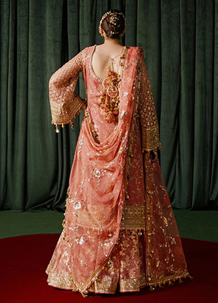 Mohsin Naveed Ranjha Embroidered Organza Suit Unstitched 4 Piece MNR24ZD Guriya Rani - Luxury Collection