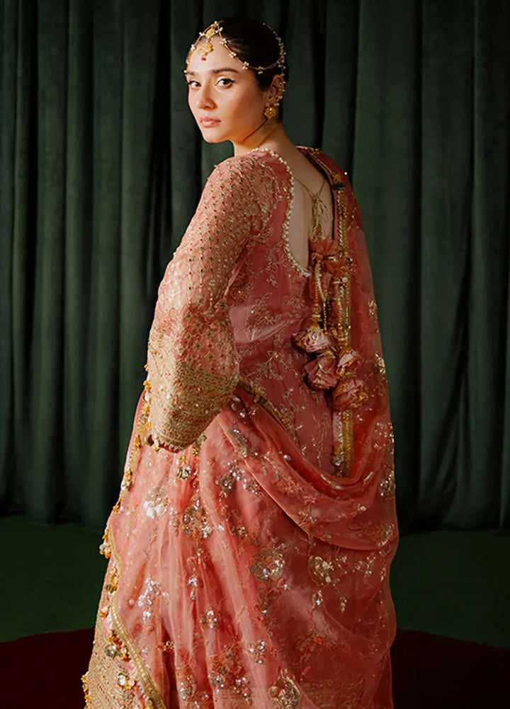 Mohsin Naveed Ranjha Embroidered Organza Suit Unstitched 4 Piece MNR24ZD Guriya Rani - Luxury Collection