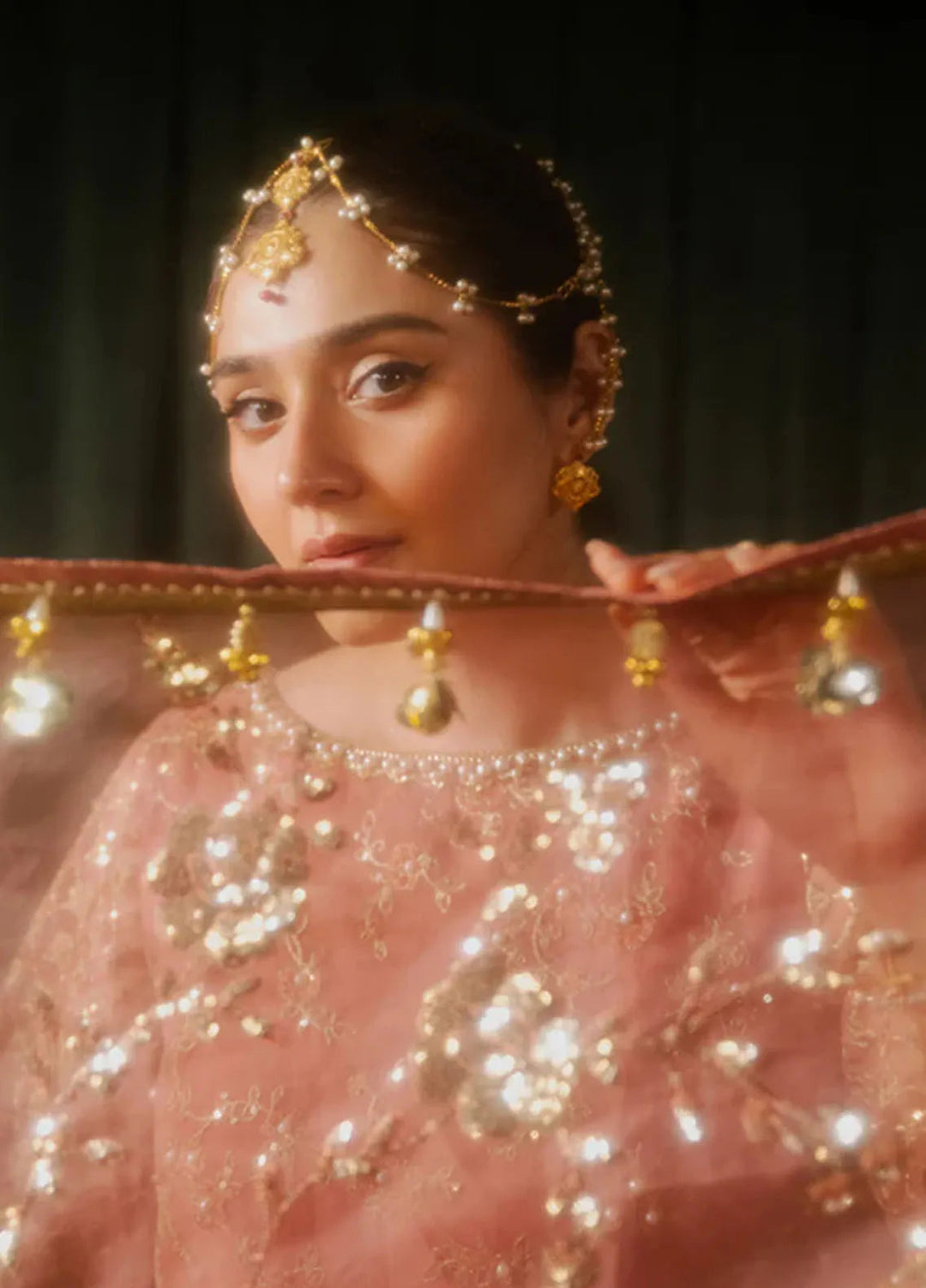 Mohsin Naveed Ranjha Embroidered Organza Suit Unstitched 4 Piece MNR24ZD Guriya Rani - Luxury Collection