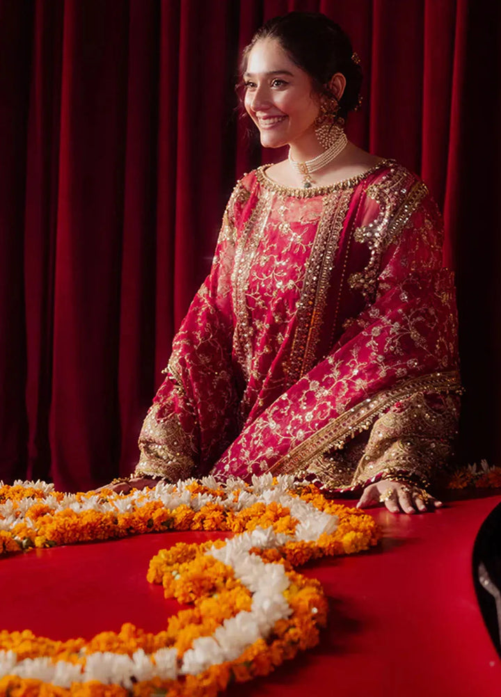 Mohsin Naveed Ranjha Embroidered Organza Suit Unstitched 4 Piece MNR24ZD Leela - Luxury Collection