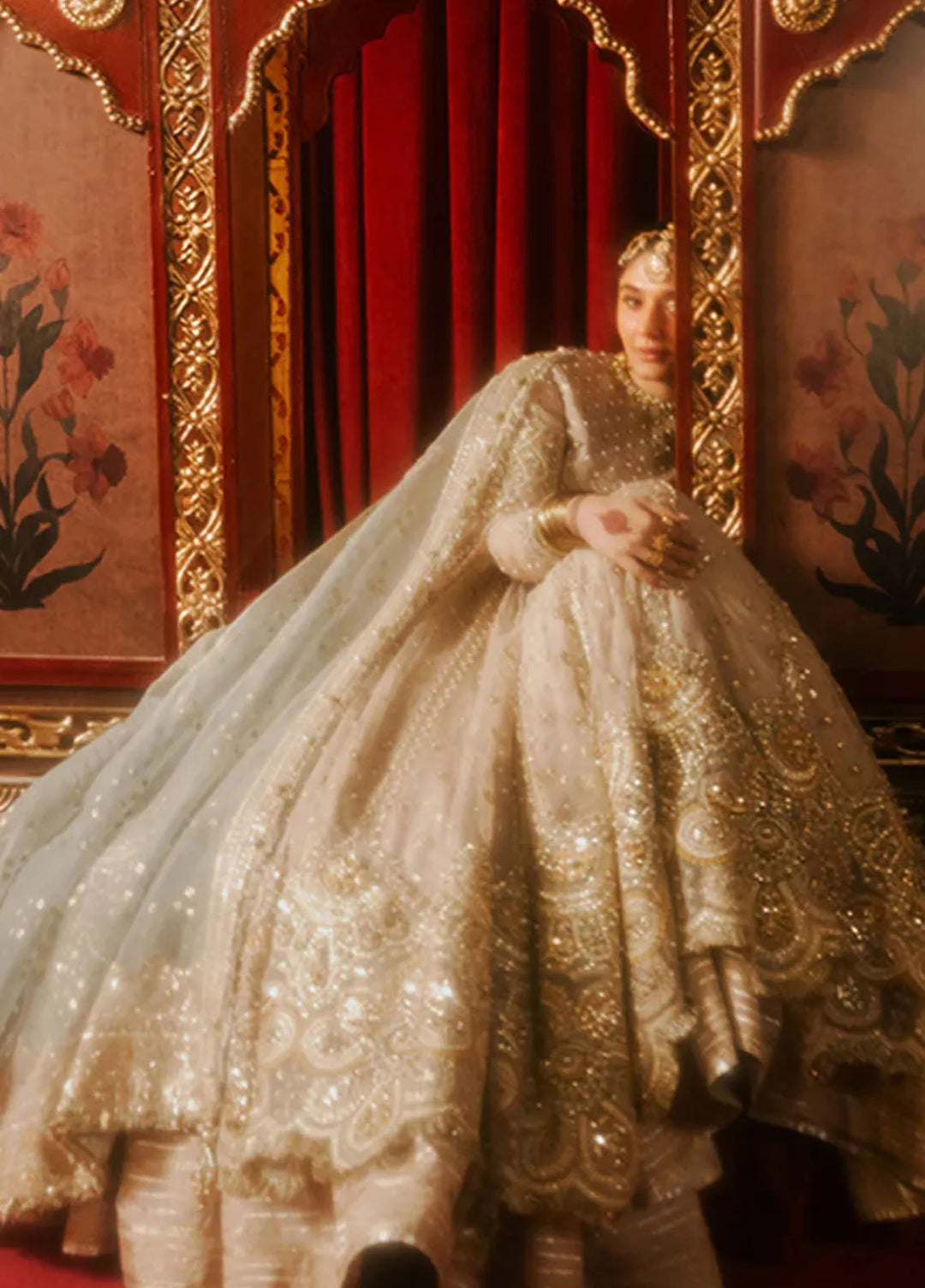 Mohsin Naveed Ranjha Embroidered Organza Suit Unstitched 4 Piece MNR24ZD Shabnami - Luxury Collection