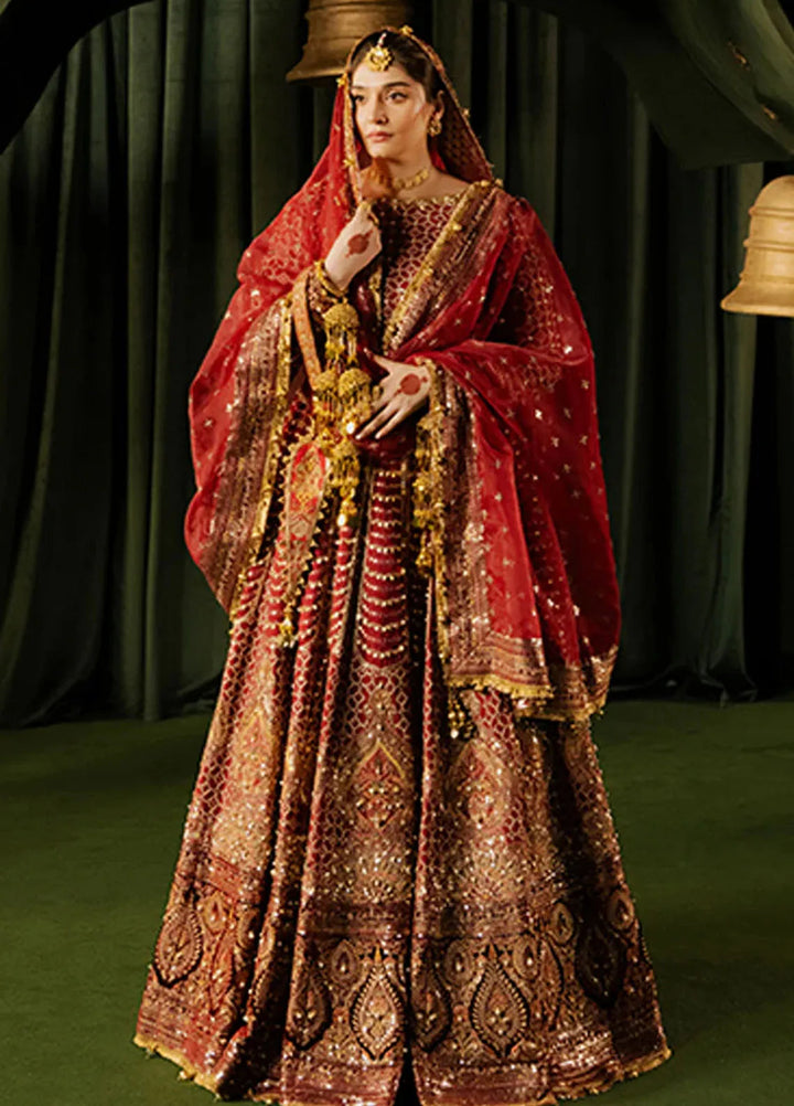 Mohsin Naveed Ranjha Embroidered Raw Silk Suit Unstitched 3 Piece MNR24ZD Bia - Luxury Collection