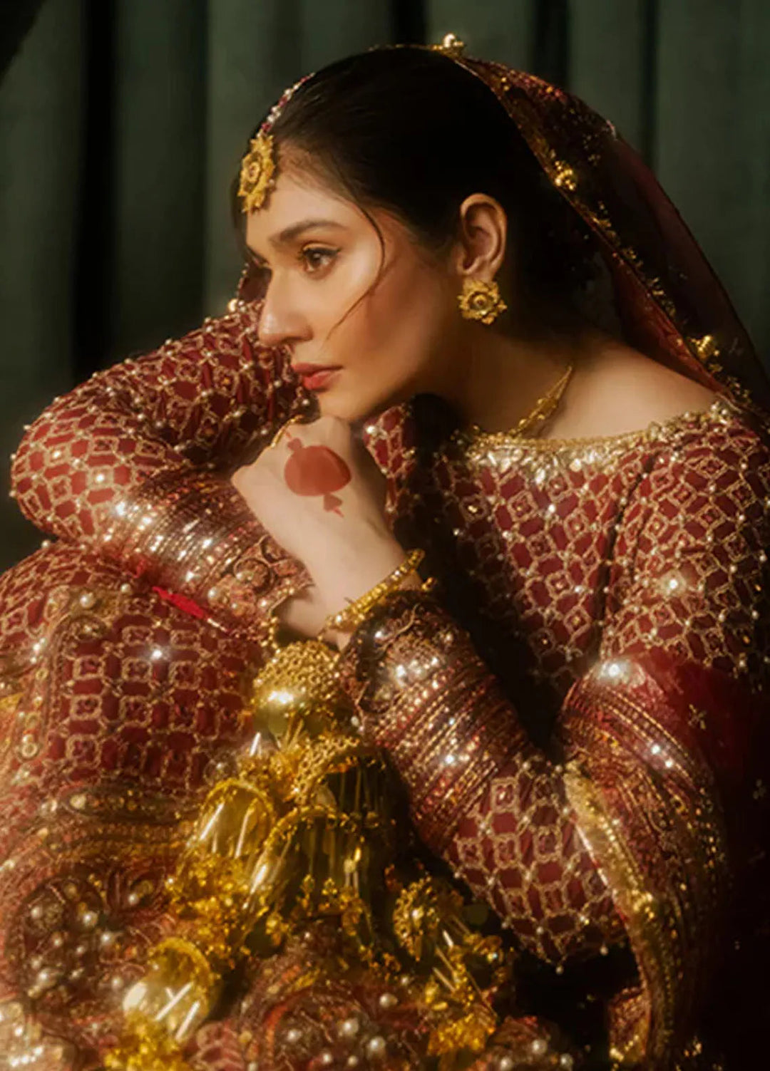 Mohsin Naveed Ranjha Embroidered Raw Silk Suit Unstitched 3 Piece MNR24ZD Bia - Luxury Collection