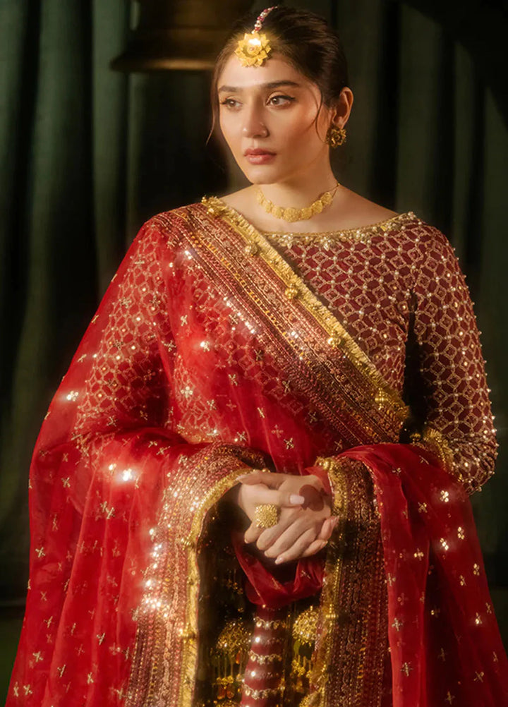 Mohsin Naveed Ranjha Embroidered Raw Silk Suit Unstitched 3 Piece MNR24ZD Bia - Luxury Collection