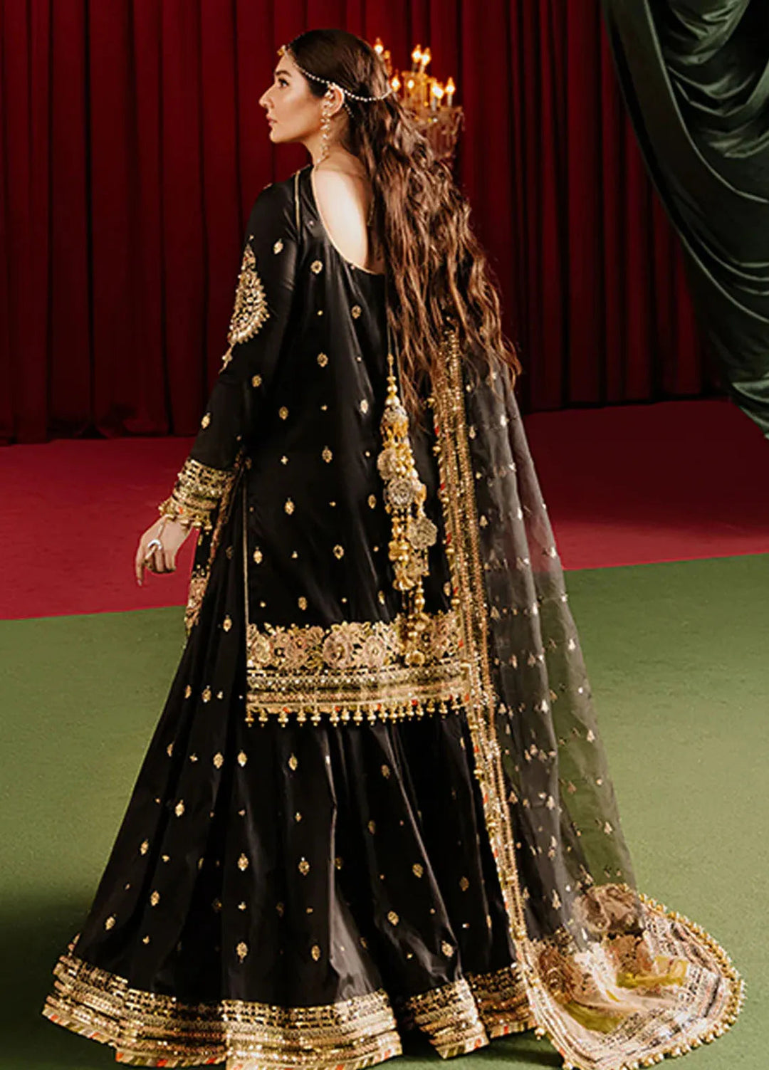 Mohsin Naveed Ranjha Embroidered Silk Suit Unstitched 3 Piece MNR24ZD Afreen - Luxury Collection