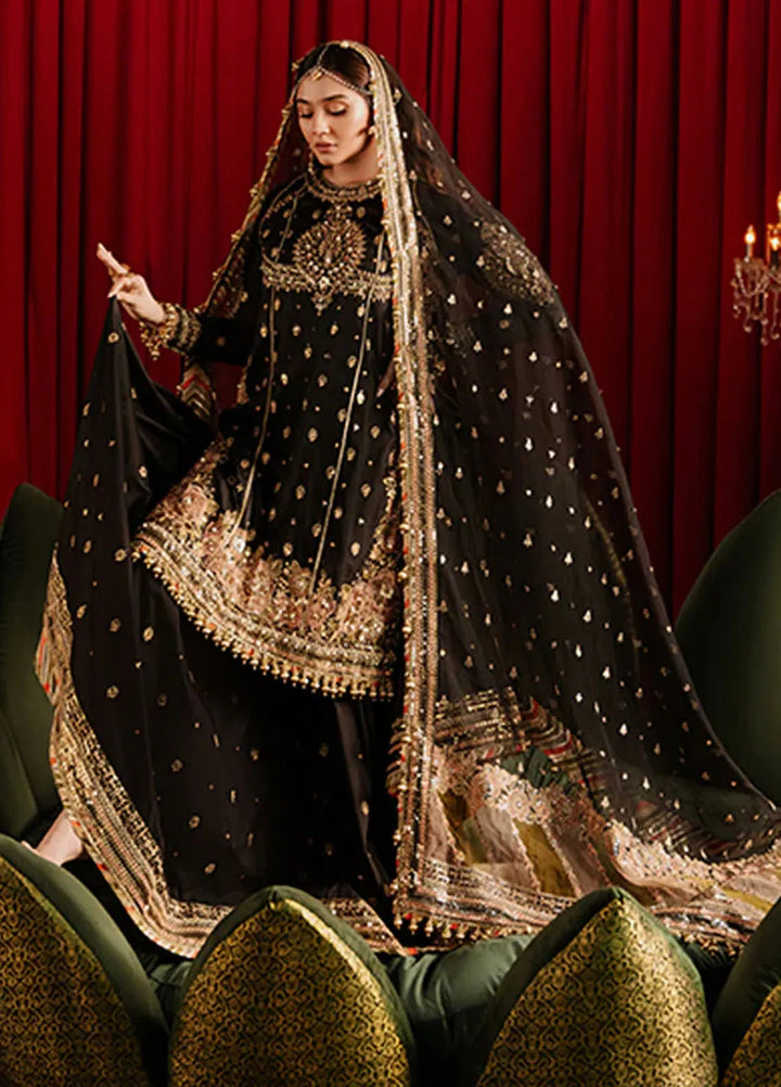 Mohsin Naveed Ranjha Embroidered Silk Suit Unstitched 3 Piece MNR24ZD Afreen - Luxury Collection