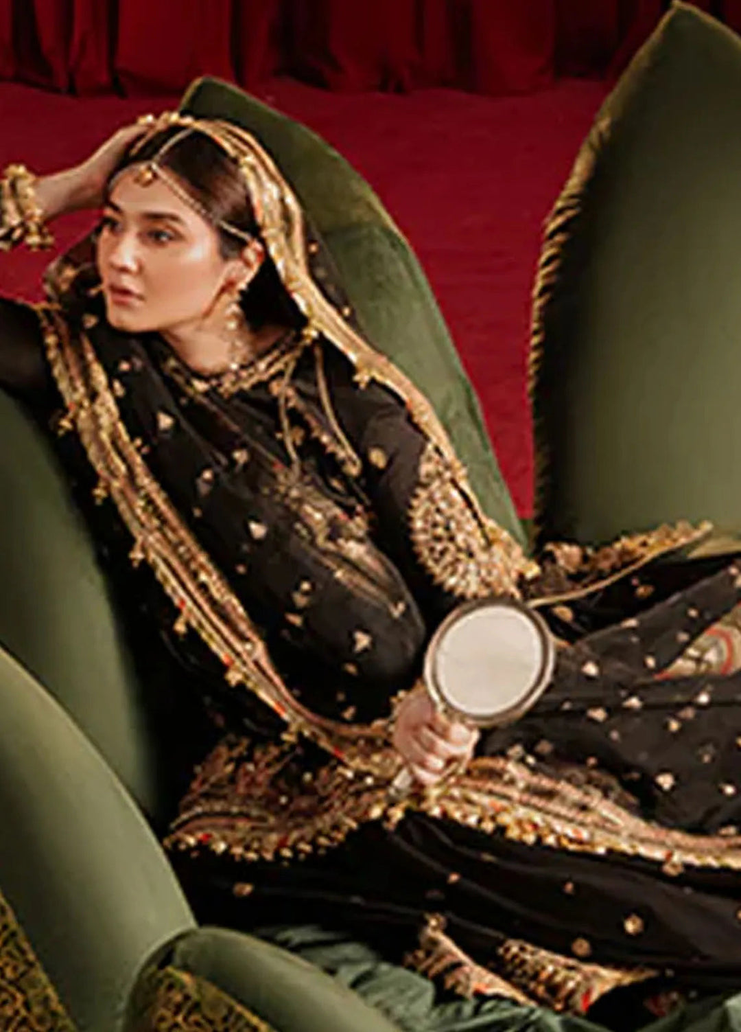 Mohsin Naveed Ranjha Embroidered Silk Suit Unstitched 3 Piece MNR24ZD Afreen - Luxury Collection