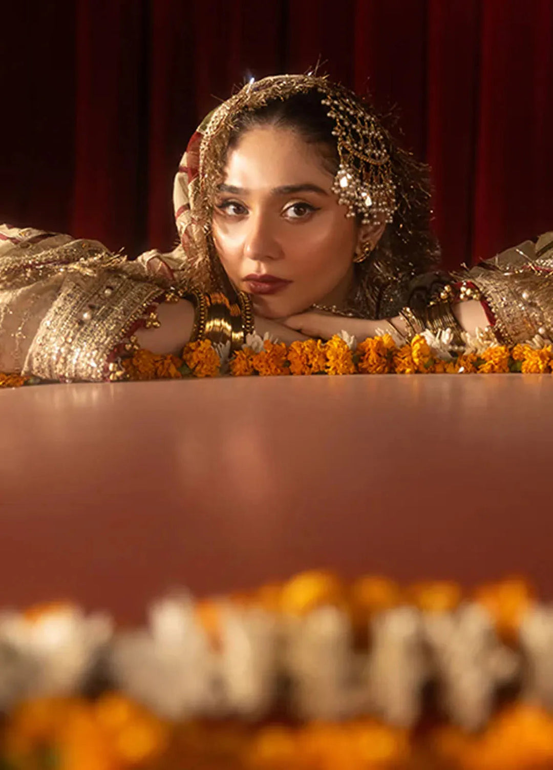 Mohsin Naveed Ranjha Embroidered Tissue Suit Unstitched 4 Piece MNR24ZD Khushi - Luxury Collection