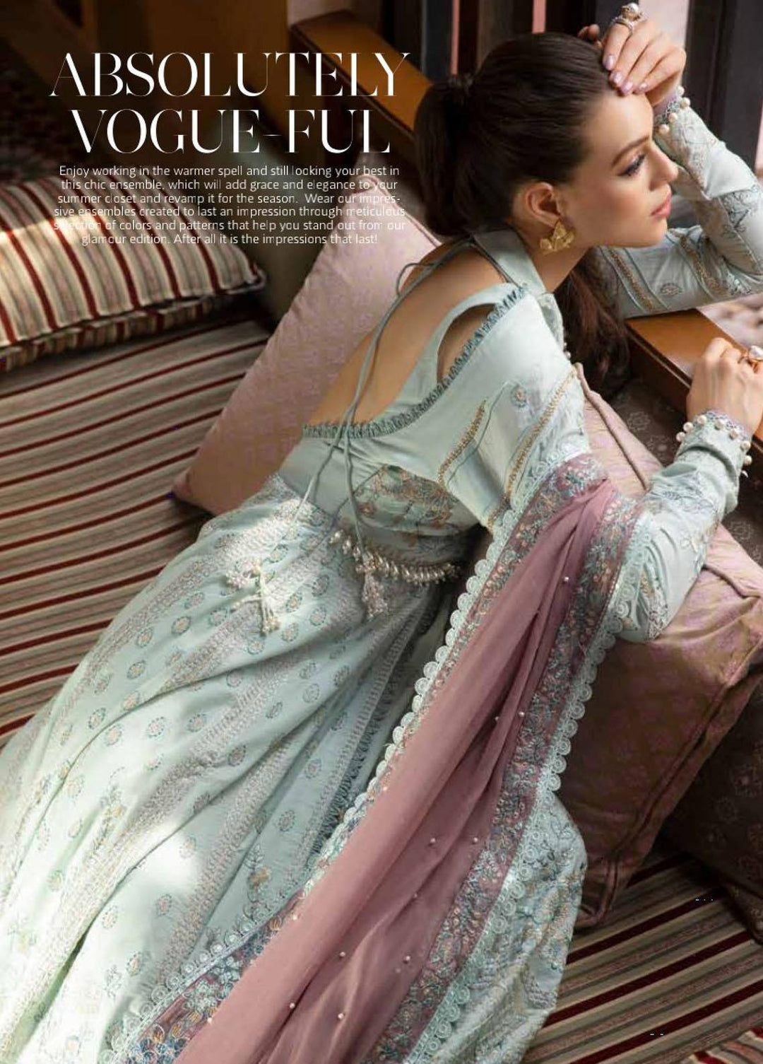 Moksha by AJR Embroidered Lawn Suits Unstitched 3 Piece AJR23M D-07 Nazmin - Luxury Collection