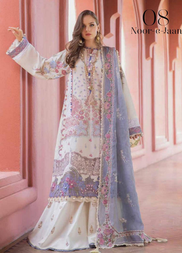 Moksha by AJR Embroidered Lawn Suits Unstitched 3 Piece AJR23M D-08 Noor-e-Jaan - Luxury Collection