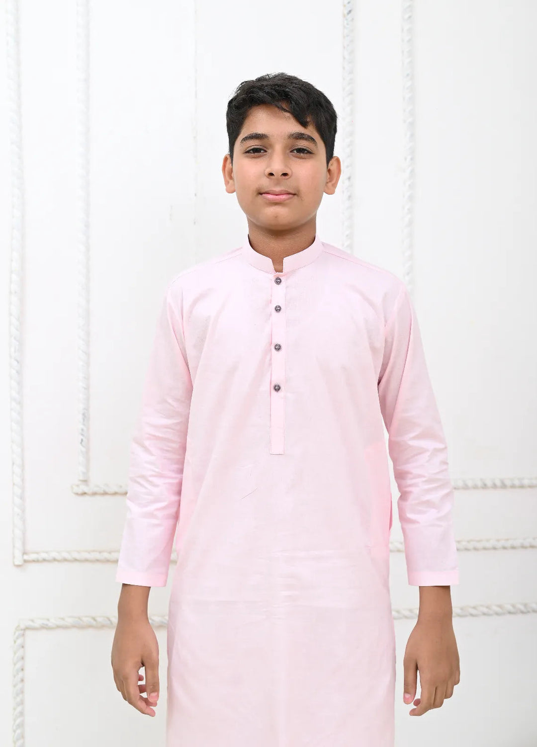 Mom4Little Pret Cotton Pastel Pink Kurta and White Pajama