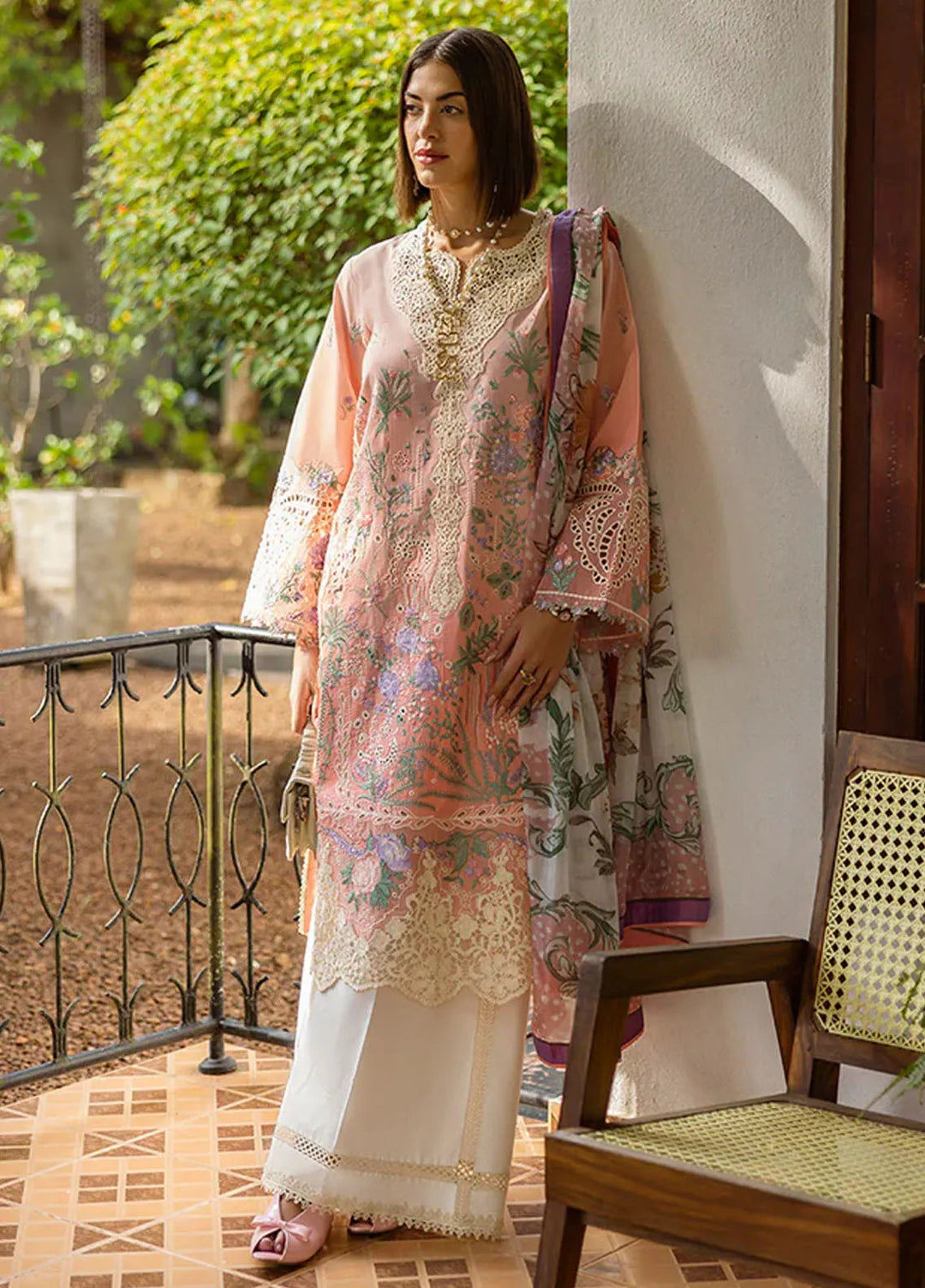 Mon Tresor by Esmel Embroidered Lawn Suits Unstitched 3 Piece EML25MT ESL-2503 Coup De Foudre - Summer Collection